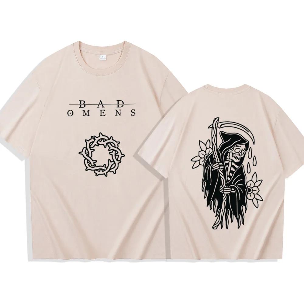 

Футболка Bad Omens Футболка Bad Omens Рок-музыка Футболка Harajuku Мерч Bad Omens Подарок для Bad Omens Футболки с круглым вырезом и коротким рукавом Унисекс Топы 4XL