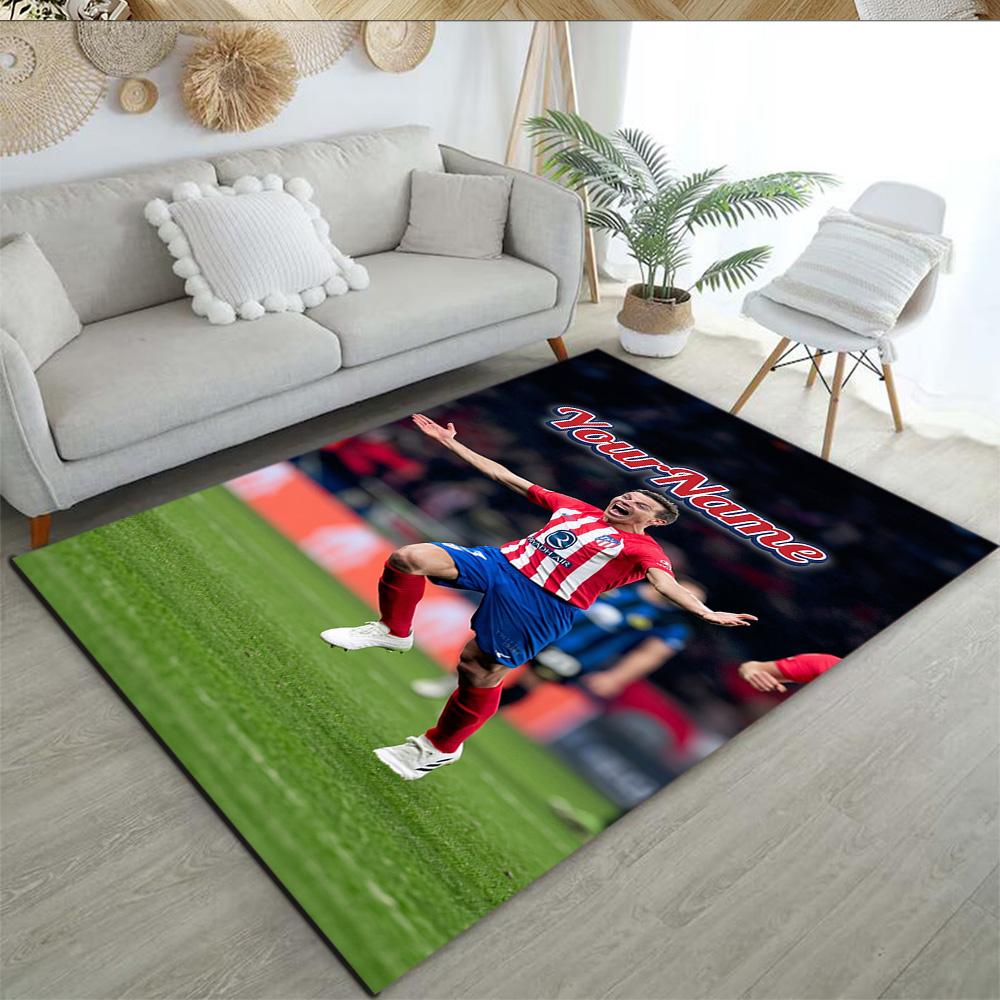 Atletico Madrid Personalized Name Area Rug Perfect for Dining Room Outdoor Hallway Study room Anti-slip Rug Office home decor