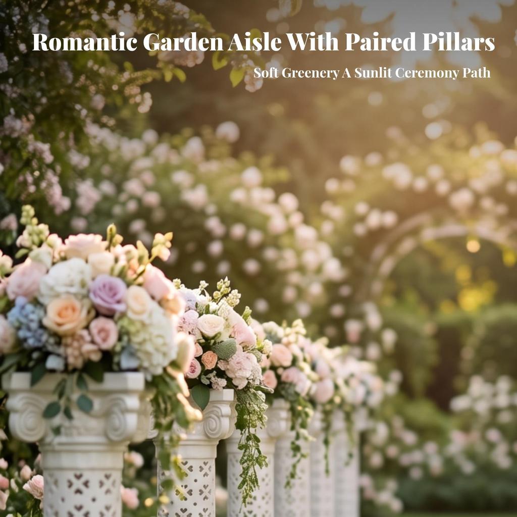 4 Pieces Hollow Roman Pillar Ornate Wedding Column Classic for Event Decorators