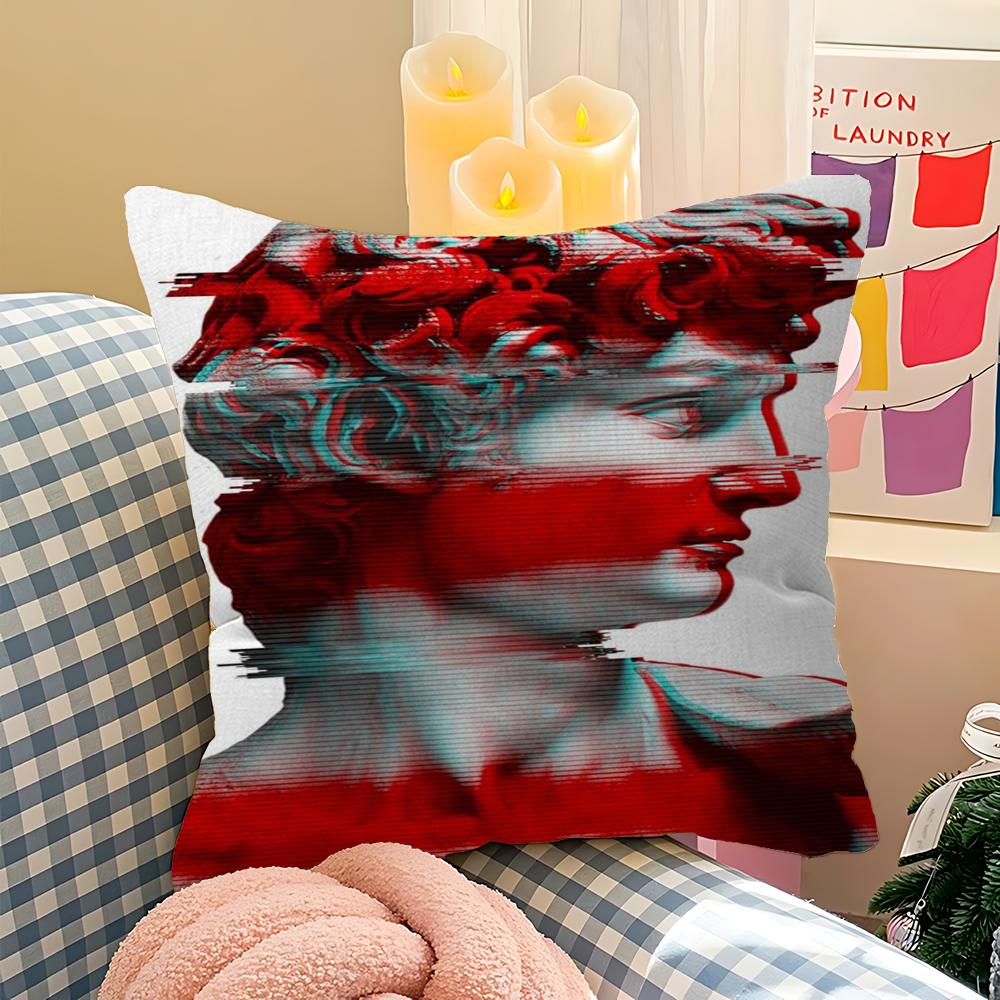Sculpture David Popolo Art Cushion Cover Decorative Pillow Sofa Home Decor Case Pillow Cases