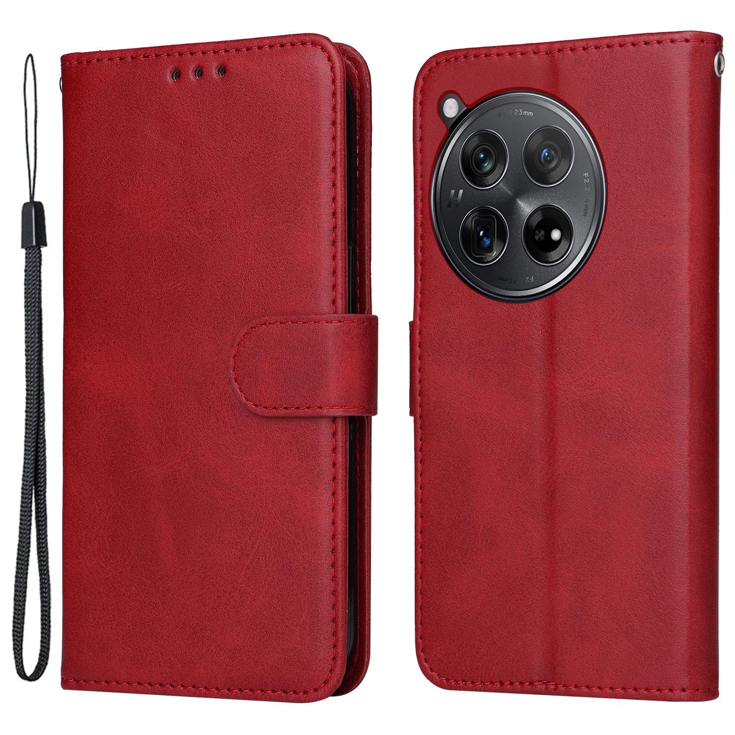 

For OnePlus 12R 5G/Ace 3 5G Case Leather Photo Slot Wallet Phone Cover with Wrist Strap C