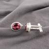 Rhodolite Gemstone 925 Sterling Silver Handmade Jewelry Cufflinks 0.59" For Gift CL-2-10