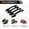 4pcs Exterior Door Handle Cover Car Door Handle Protector for Toyota Tacoma 2016-2023 Car Door Handle Protector with Keypad ABS Black
