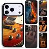 Retro Guitar Music Phone Case for iPhone 17 16 15 Pro Max Air 14 13 12 11 Plus Shockproof Capa Cover