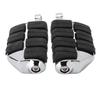 Motorcycle Footpegs Footrest CNC Aluminum Alloy Rubber Universal Replacement For KawasakiChrome