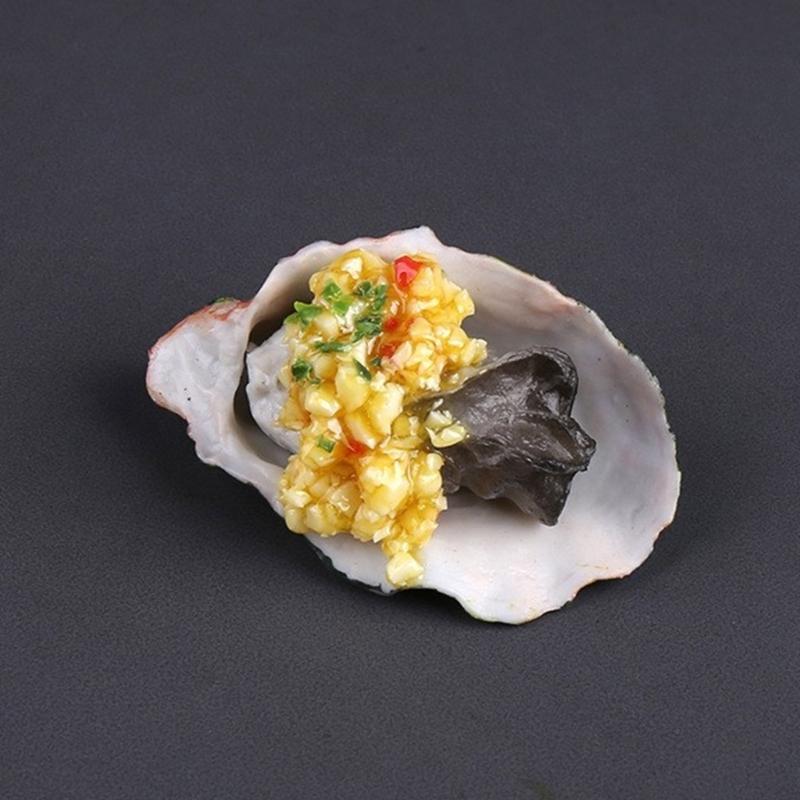 Artificial Grilled Oysters Model Simulation Grilled Scallops Model Realistic Roasted Oysters Fake Seafood Display Props