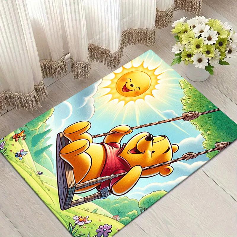 

1pc Winnie The Pooh Pattern Area Rug Soft Flannel Floor Mat for Living Room,Office,Bedroom and Carpet 60cm by 90cm