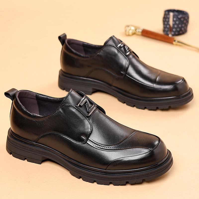 The First Layer Of Cowhide Formal Leather Shoes Men'S Business Leather Casual One-Pedal Men'S Shoes Commuting High-End Single Shoes Men