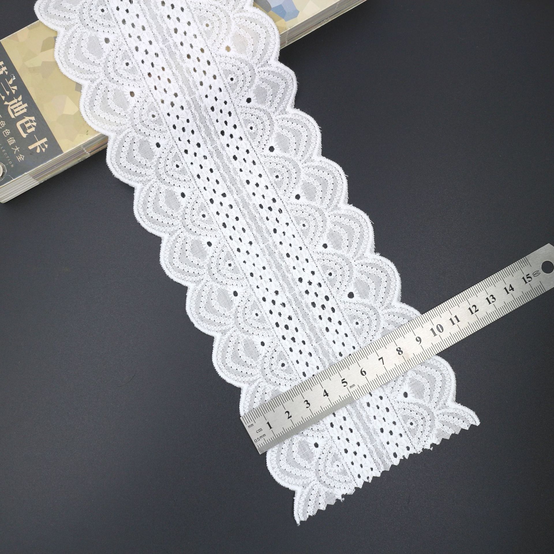 Двусторонняя Хлопчатобумажная Ткань Ажурная Вышивка Кружево Хлопчатобумажная Нить Кружево Аксессуары для Одежды, Кружево для Одежды Ханьфу OL25320