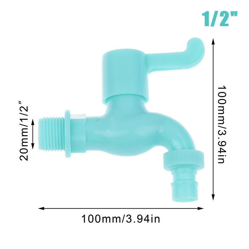 

Wall Mounted Washer Faucet 3/4 1/2 Quick Connector Mop Pool Plastic Water Hose Faucet Garden Balcony Cooled Single Tap