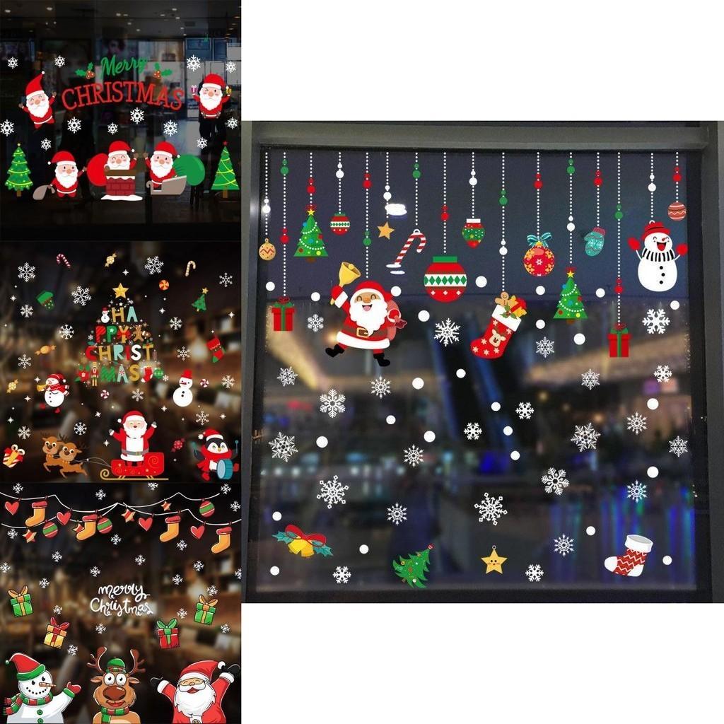 Klassische Weihnachtsfensteraufkleber mit Weihnachtsmann für eine magische Feiertagsatmosphäre