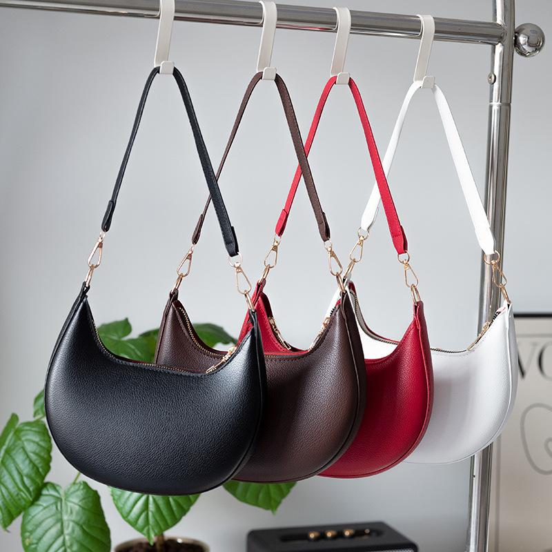 French Style Underarm Crescent Bag, Minimalist Unique Women Shoulder Bag Niche Commute Handbag