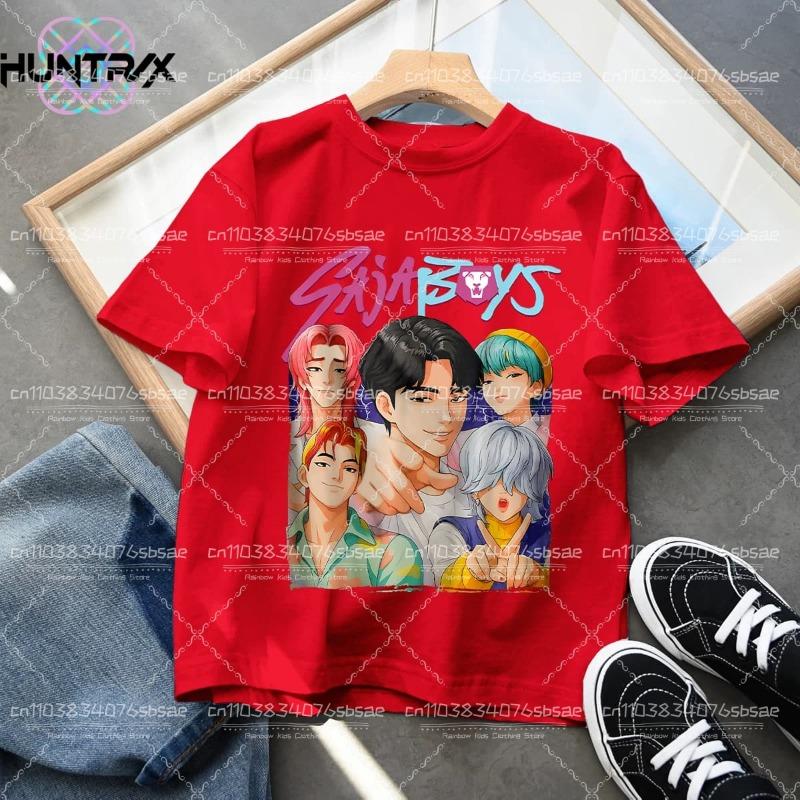 Kpop Demon Hunters Cartoon Tee Shirt Harajuku Cool Kids T-shirts Cotton Summer Tops Saja Boys Outfits Gift Baby Girl Boy Clothes
