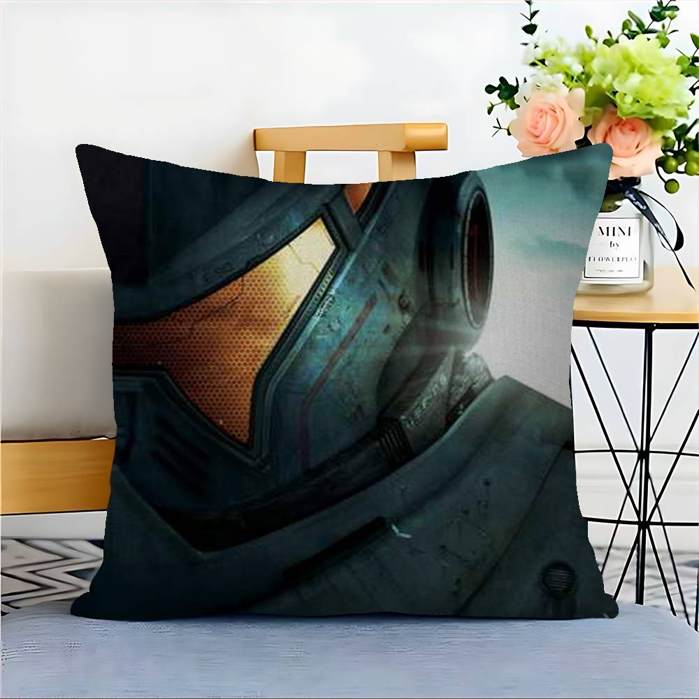 Movie P-Pacific Rims Pillow Covers Cartoon Sofa Decorative Home Double-sided Printing Short Plush Cute Cushion Cover