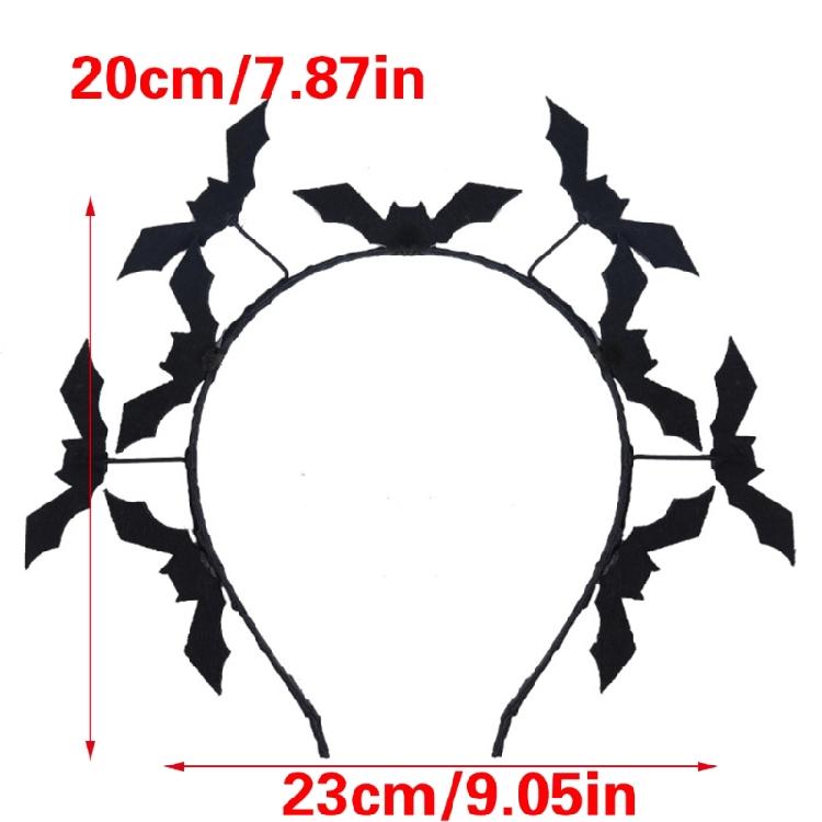 Essential Black Bat Hair Band Hairpieces for Halloween Costumes and Stage Performances Gothic Hair Accessories