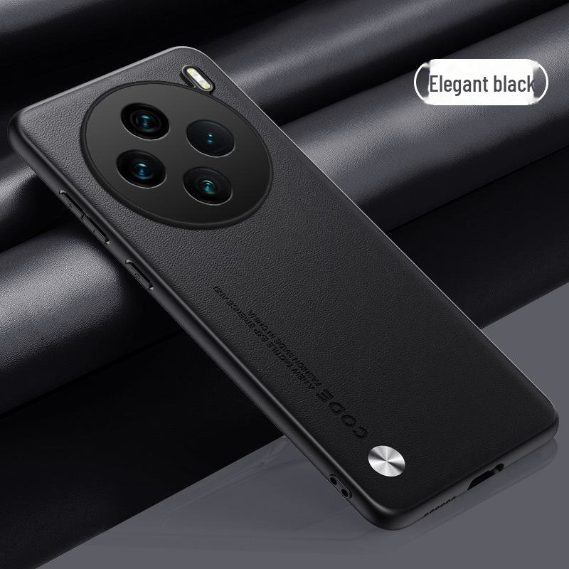 Neue schlichte Lederschutzhülle für Vivo X100/X80/X70/X90Pro – Kevlar-Schale für Herren