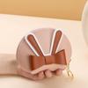 New Multifunctional Coin Purse with Keychain Catoon Bow Mini Wallet Card Holder Zipper Portable Key Bag