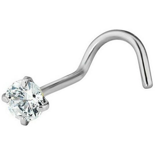 European & American Titanium Steel Zircon Nose & Ear Stud - 3MM Stainless Steel Piercing Jewelry