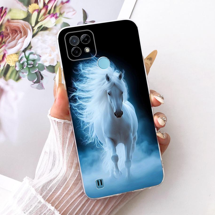 For Realme C21 C21Y Case RMX3201 RMX3261 RMX3263 Cover Cool Dragon Lion Soft Silicone Bumper For Realme C25Y RMX3269 C 21 Fundas