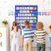 Hanging Pocket Chart With Multiple Transparent Document Holders Learning Educational Toy Special Education Teaching Tool