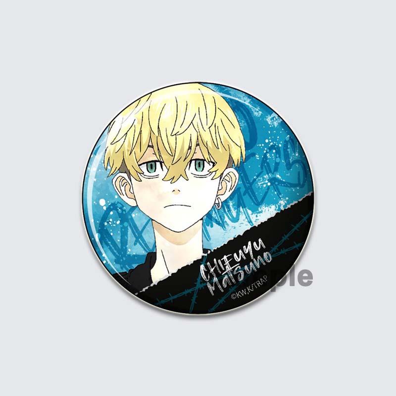 

32/44/58 мм Tokyo Revengers Tinplate Pin Круглые мультяшные броши для рюкзака Одежда Аксессуары Аниме Коллекция Значки Шляпы Украшения Подарки 32mm