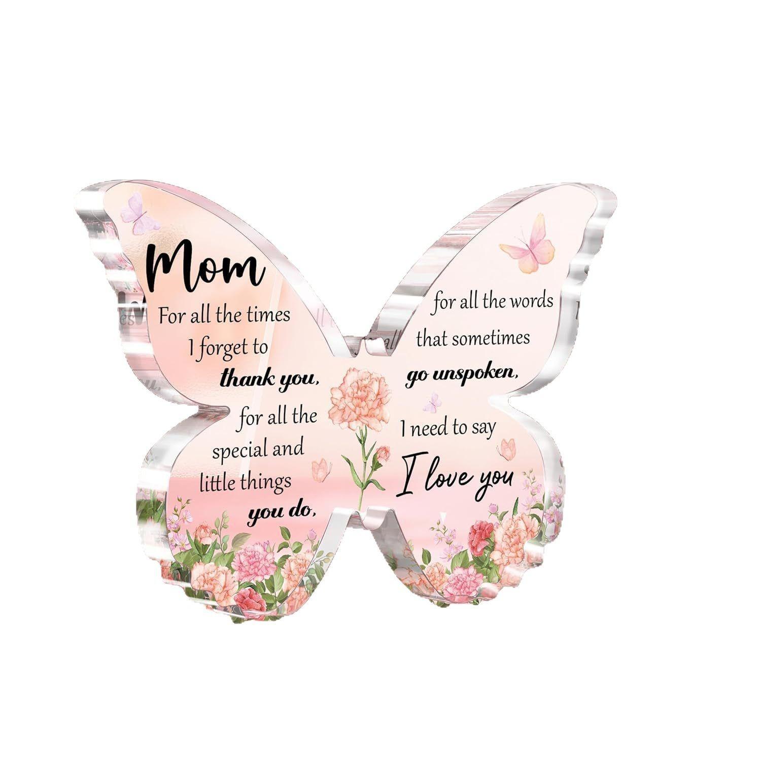 Butterfly Acrylic Decoration Mother s Day Valentine s Day Gift Transparent Acrylic Ornament Home Decoration