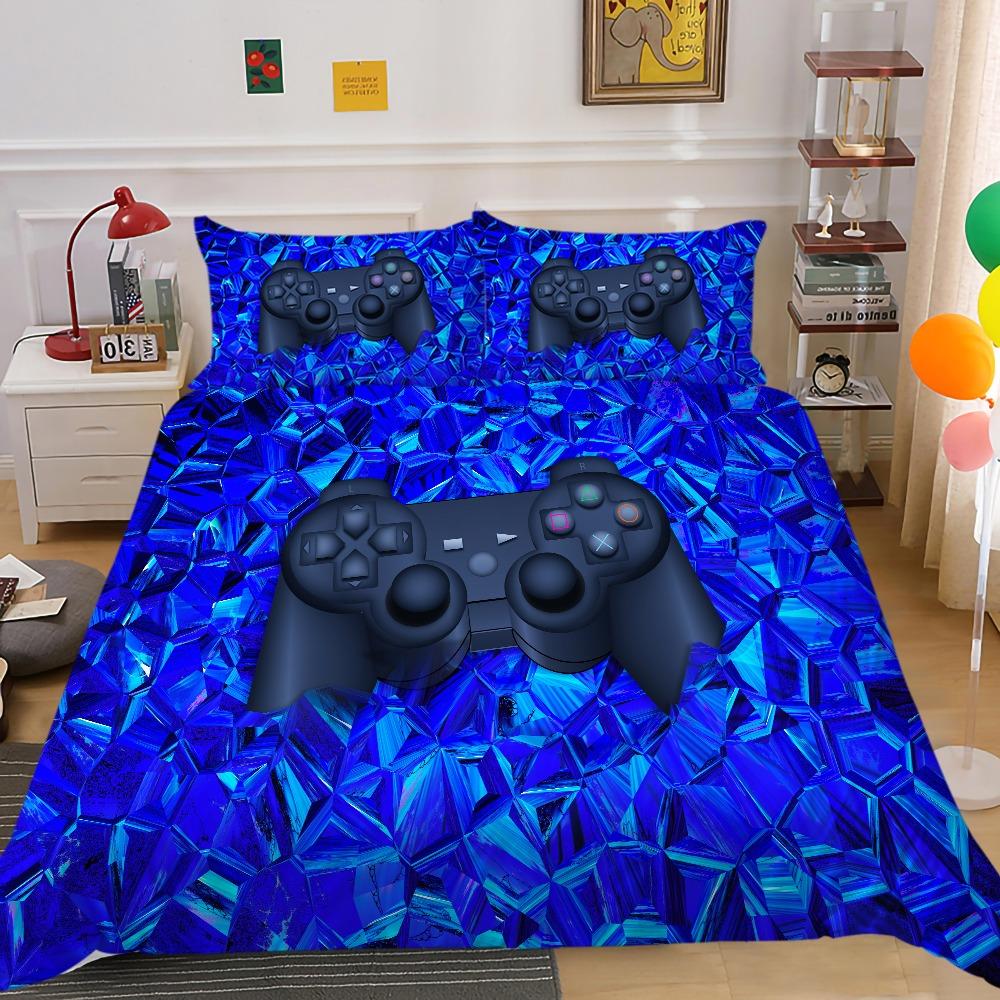 Game Controller Down Duvet Cover Pillowcase Luxurious High-quality 3D Printed Teen Bedding 2/3 Pieces, Single Bed Decoration Gift