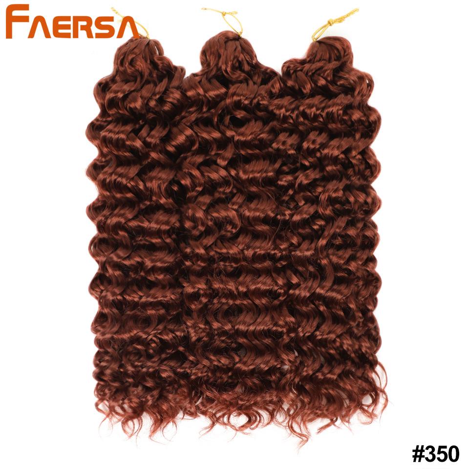 GOGO Curl Ocean Wave Braiding Hair Extensions Crochet Braids Synthetic Afro Curl Hawaii Curly Ombre Black Pink Water Wave Braid For Women