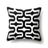 Polyester Pillowcase Peach Leather Velvet Black and White Geometric Printed Pillowcase Waist Cushion Cover Bedside Cushion Cover Bedside Cushion Cover