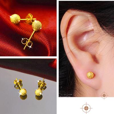 Saudi Gold Rose Hollow-out Ear Stud Fashion Female Simple Love Heart Design Earrings Gold Clover Jewelry Women Accessories
