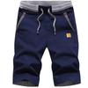 Pantaloni Corti Casual Versatili da Uomo alla Moda con Tasche e Cuciture Lente