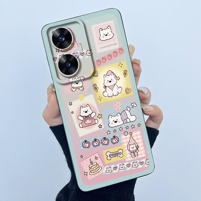 Hülle für Realme C55 NFC Realme C55 4G Narzo N55 2023 Handyhülle Süßer Panda Süße Mädchen Katzen Weiches Silikon Stoßfeste Abdeckung