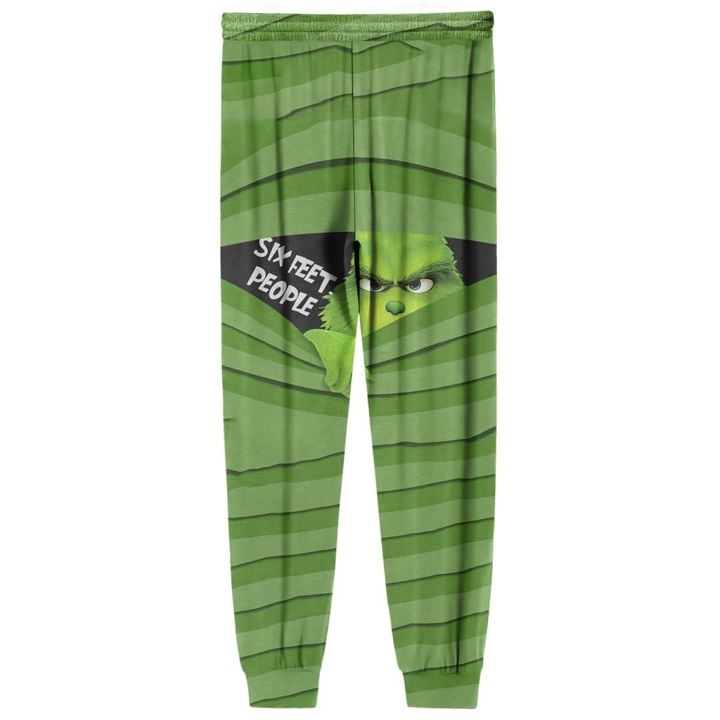 Men's Drawstring Pocket Cuffed Casual Pants Home Sleep Pants