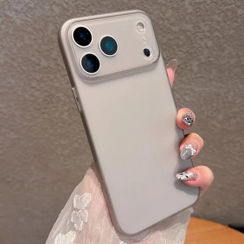 Fashion Ultra Thin Translucent Phone Case For iPhone 17 16 15 14 13 Pro Max 17Pro 16Pro Cases Shockproof Soft Matte Back Cover