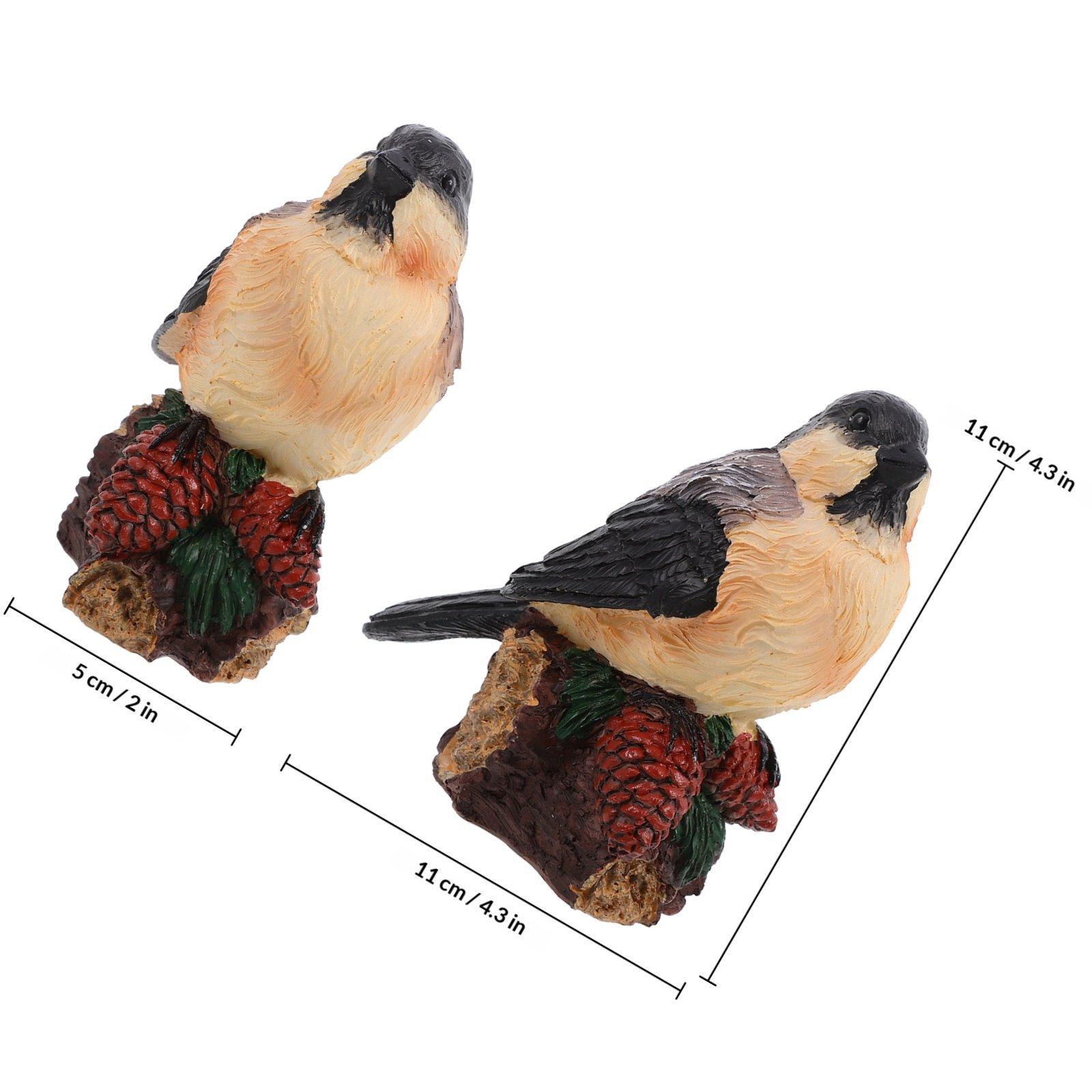 

Lifelike Garden Bird Decor Waterproof Resin Figurines Unique Acorn Design Outdoor Patio Balcony Decor Resin Birds серый