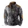 Fashion Men's Sweatshirt 3d Printed Half Zip Men's Polo Shirt