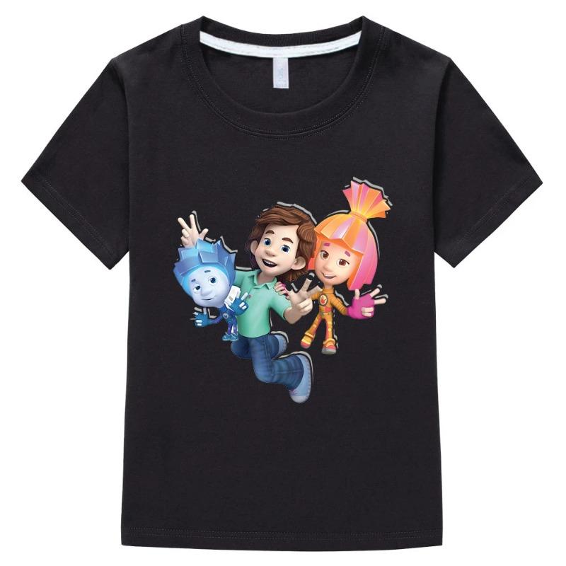 Kids Summer T-shirts for Boys Tops Cartoon The Fixies T Shirt Witch Wizard Funny Tshirt Girls Short Sleeves 100% Cotton Tees