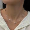 Hengsheng 5-6mm Rice Shape Freshwater Pearl Necklaces for Women Copper Alloy O Chain 36cm+5cm Adjustable Necklaces Jewelry Gift