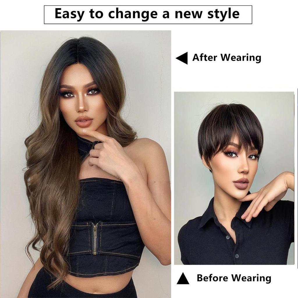 Women's 66cm Hair Simulation Hair Lace Wig Light Brown Hair Rose Hair Net Headwear Full Headwear Pure Hand Woven Carney Kanekalon Wig