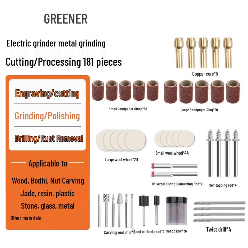 

Green Forest Mini Handheld Electric Rotary Tool Set CN plug (adapter included)