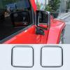 Chrome Rear View Mirror Rain Visor Guard Eyebrow Cover for Jeep Wrangler JK 07+