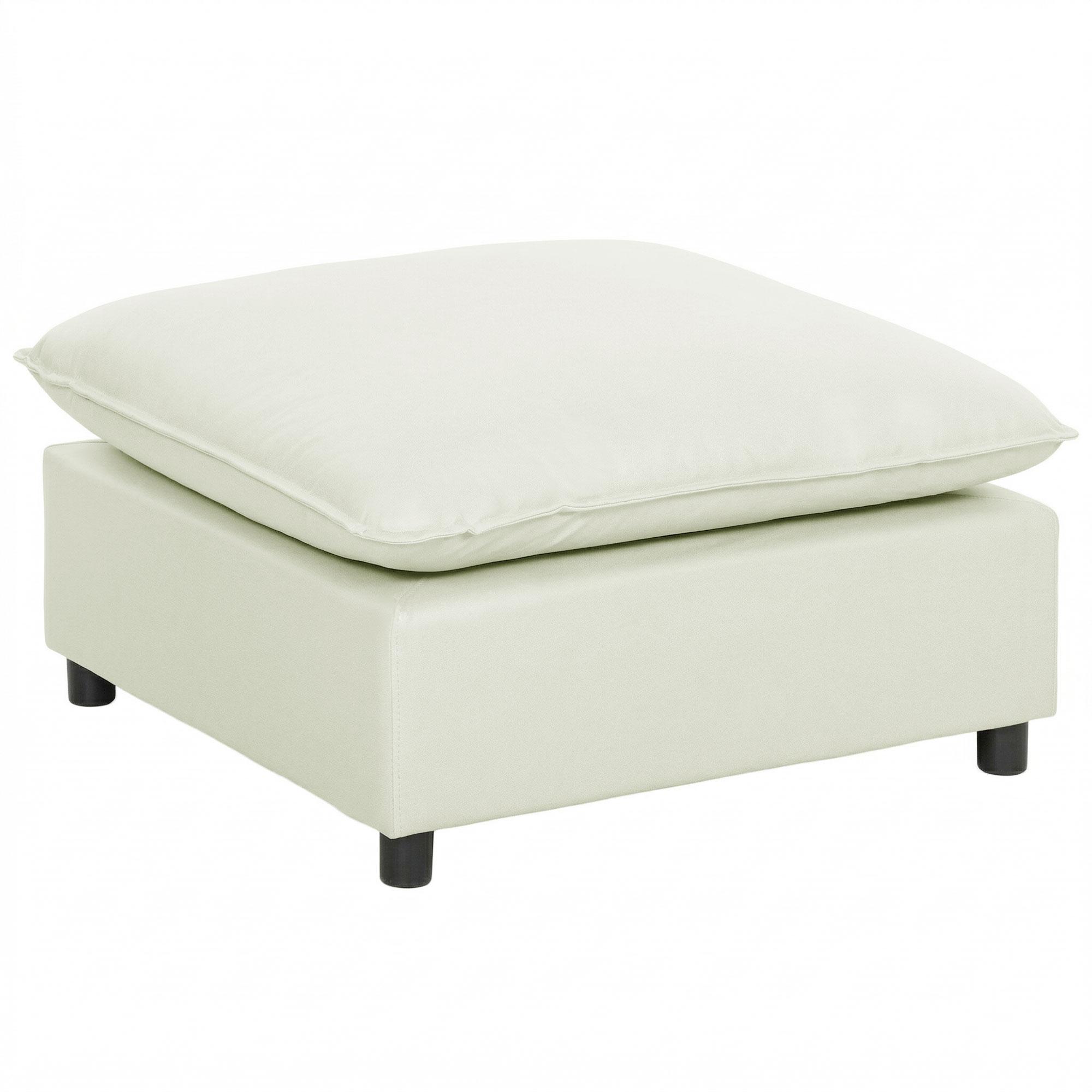 Footstool Modern Fabric Ottoman with Plastic