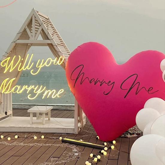 Balónek ve tvaru srdce Valentýnská narozeninová párty Výročí zásnuby Svatební výzdoba Pojďme se spolu milovat Všechno nejlepší k narozeninám Tisk balónu Foto rekvizita