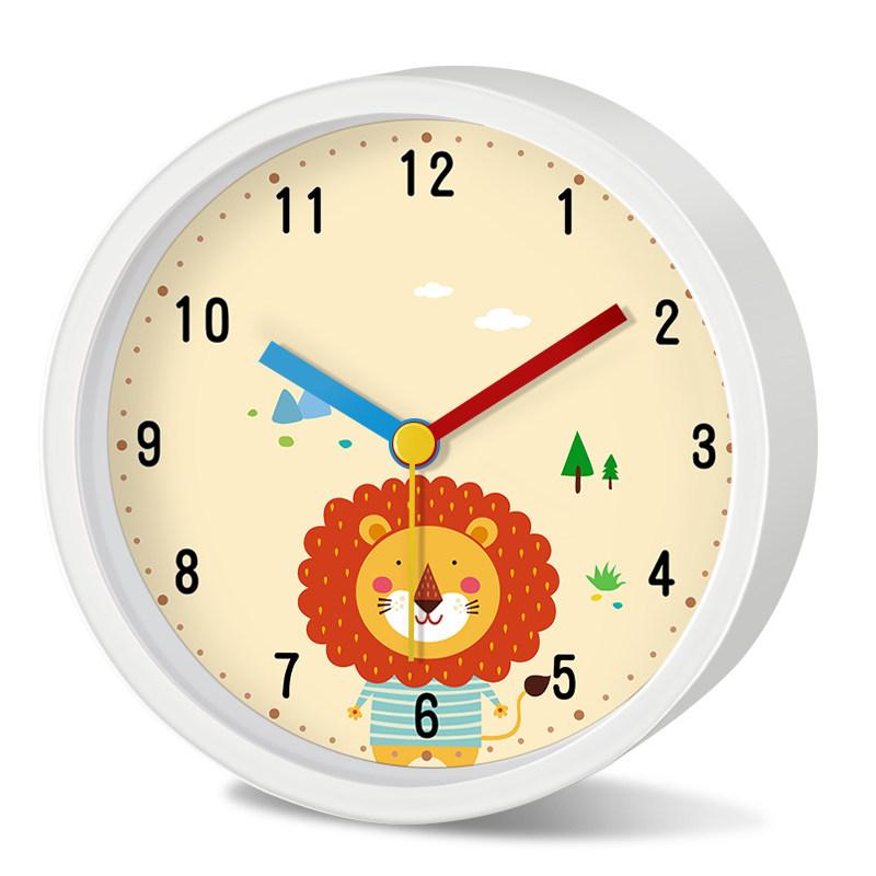 Cute Cartoon Alarm Clock Panda Silent Quartz Loudspeaker Mute Table Desk Clock for Kids Bedroom Nursery Study Room Decor