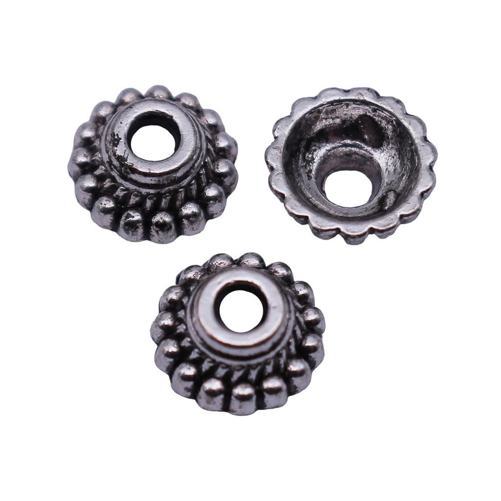 Multi Color Swirl Flower Bead Caps Spacer Beads For Jewelry Making Components