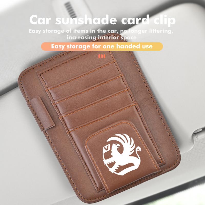 Car Sun Visor Organizer Storage Bag Card Glasses Holder Clip For Vauxhall Tigra Corsa VXR Astra D G J H Zafira Vectra