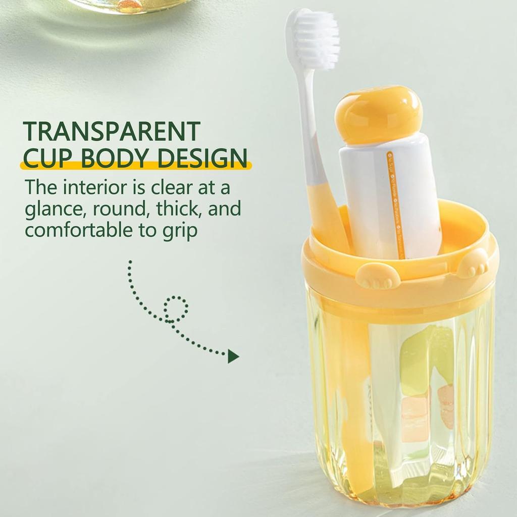 Portable Toothbrush Holder Plastic Toothbrush Travel Case for Kids with Detachable Handle Toothbrushes Toothpaste Storage Box