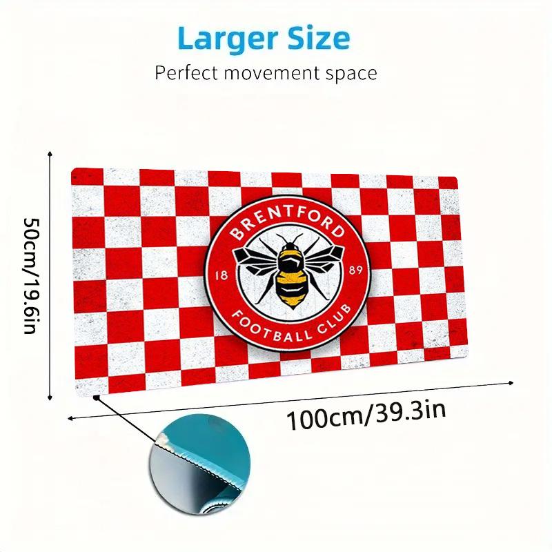 Brentford FC Color Mouse Pad Large Gaming Table Cushion Non-slip Laptop Tablet Big Mousepad XXL Mat Mini PC Playmat With Lock Edge
