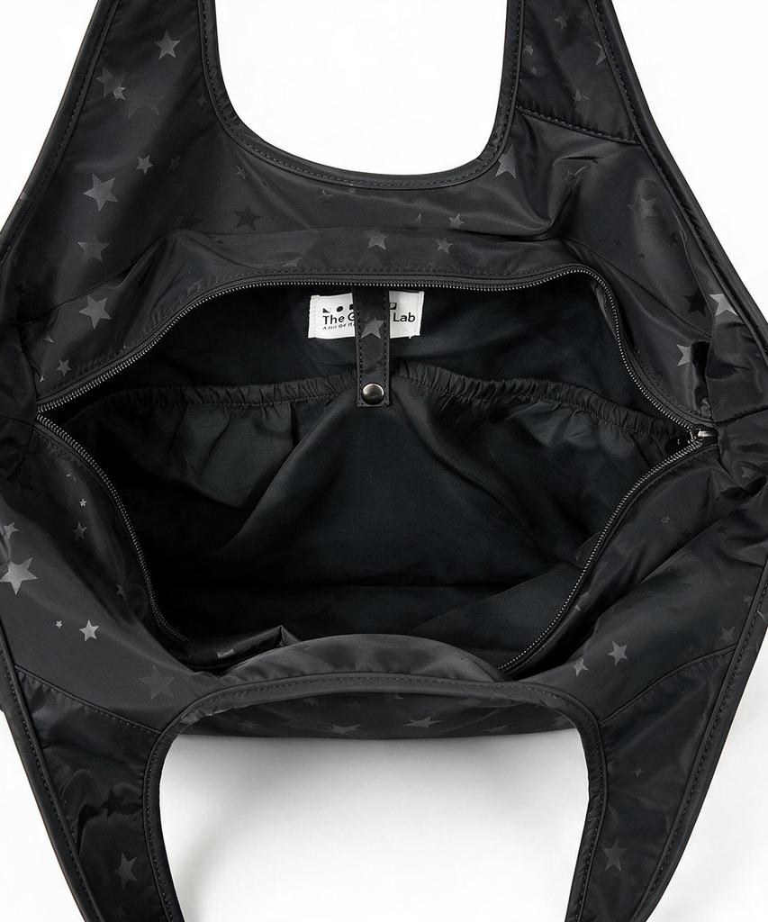 The Green Lab Star Nylon Shopper Bag [Black]