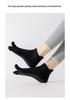 Women's Non-Slip Cotton Yoga Toe Socks for Pilates, Fitness, and Indoor Sports